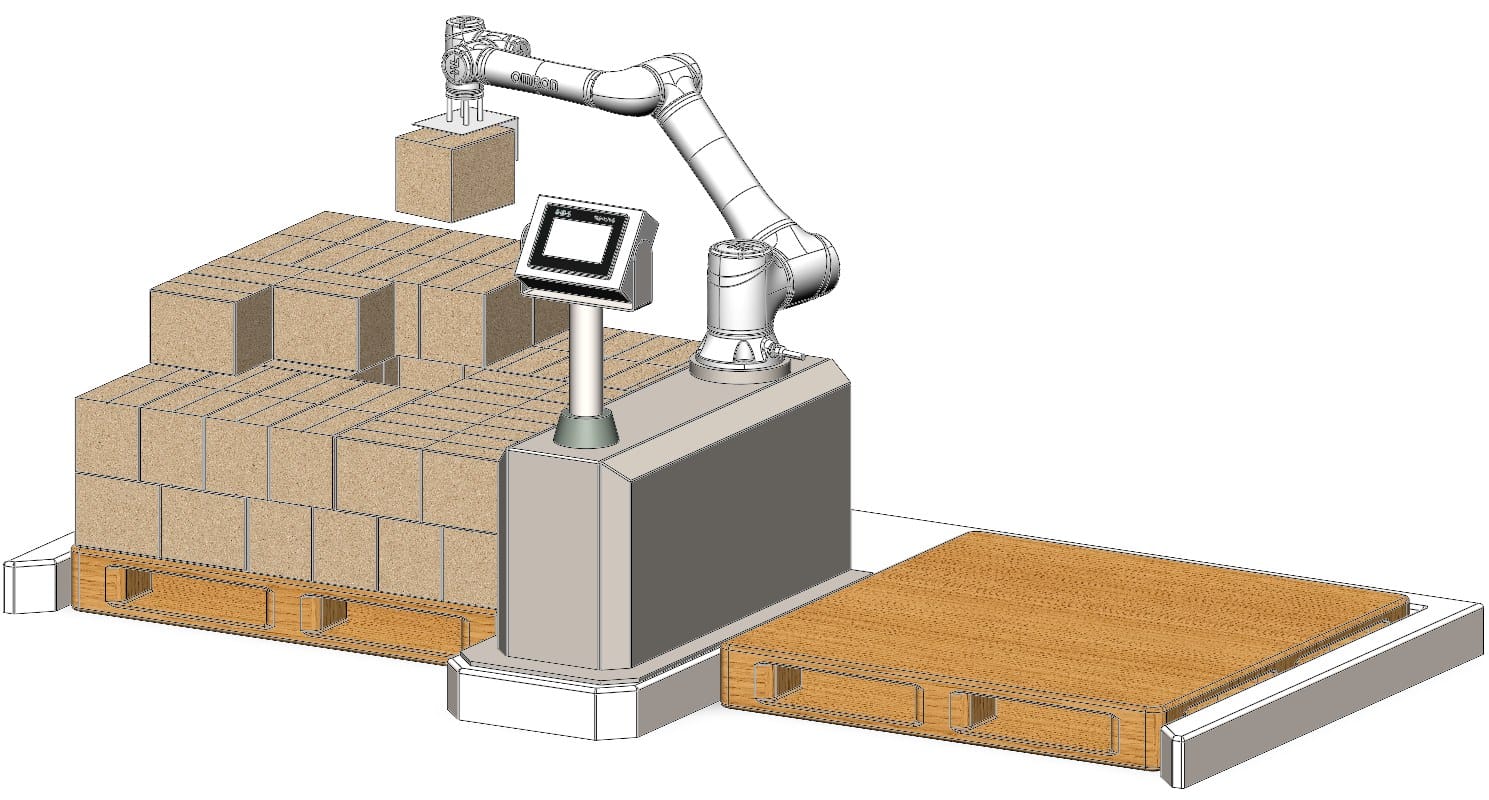 CP-25 palletiser, two-pallet layout