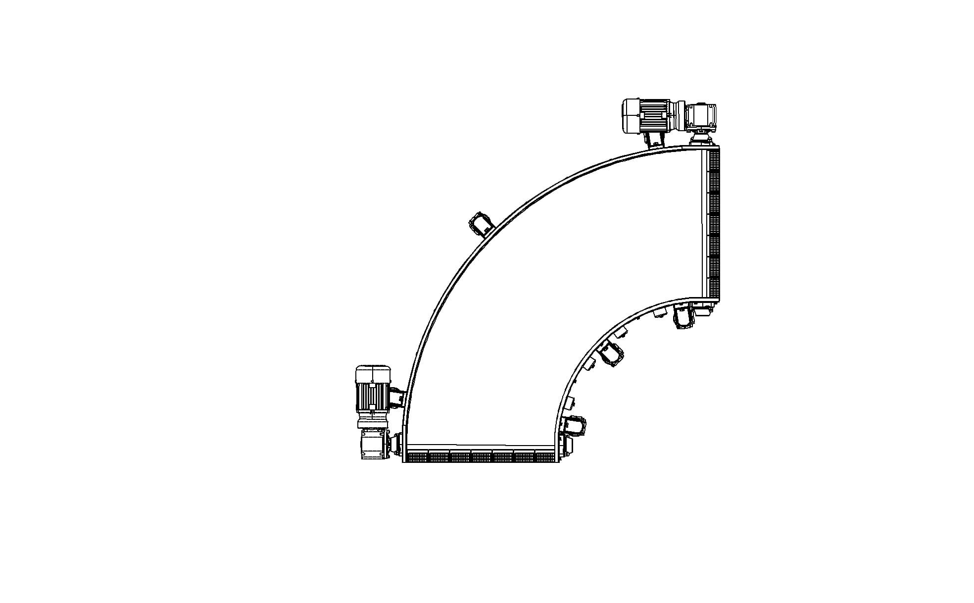 Curved Zero Contact Conveyor